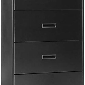 HON Filing Cabinet - 400 Series Four-Drawer Lateral File Cabinet, 30w x 19-1/4d x 53-1/4h, Black, (434LP)