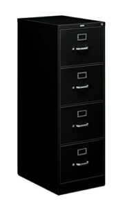hon 4-drawer legal file - full-suspension filing cabinet with lock, 52 by 25-inch black (h514)