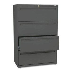 HON Brigade 700 Series Lateral File, 4 Legal/Letter-Size File Drawers, Charcoal, 36" X 18" X 52.5"