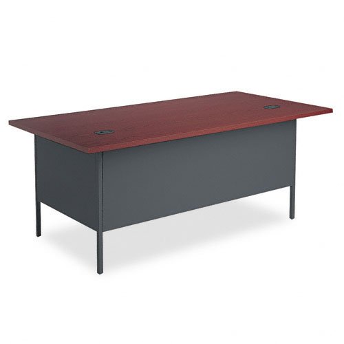 HON Metro Classic Series 72 by 36 by 29-1/2-Inch Double Pedestal Desk, Mahogany