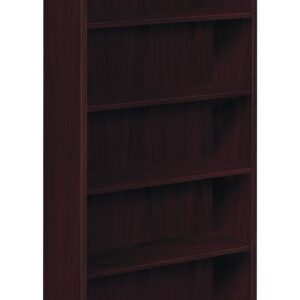 HON The Company 10500 Bookcase, 5 Shelves, Laminate, Mahogany