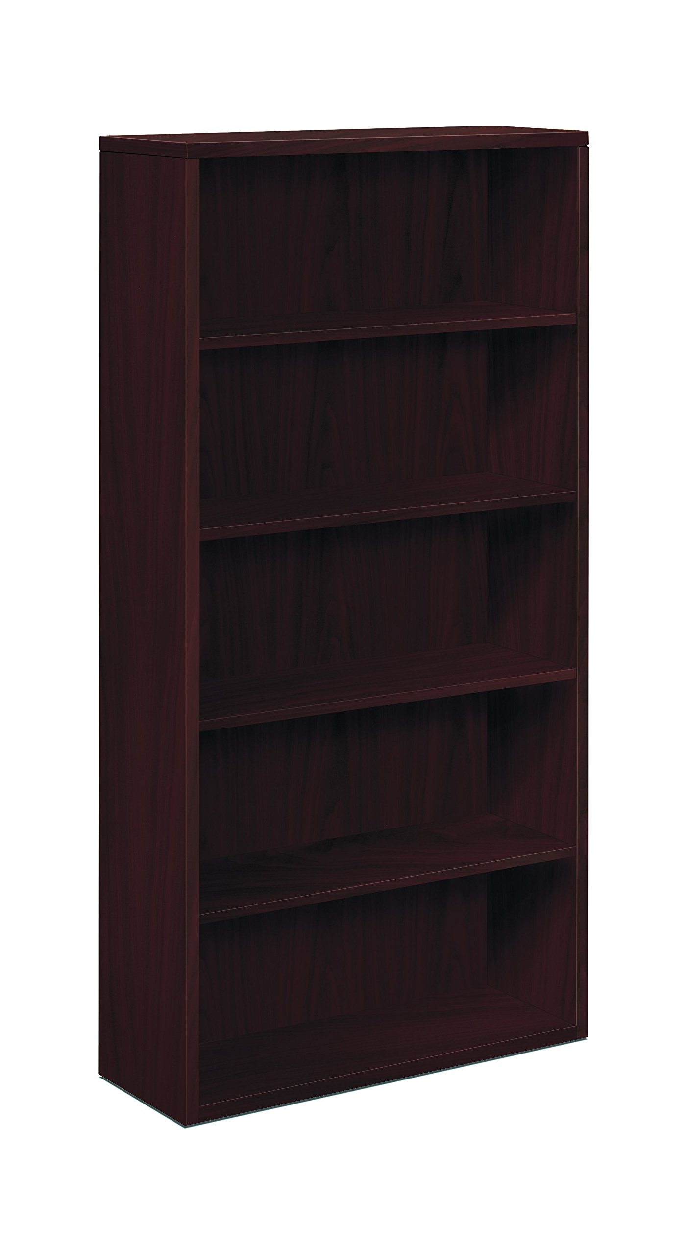 HON The Company 10500 Bookcase, 5 Shelves, Laminate, Mahogany