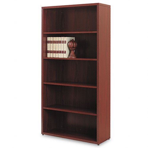 HON The Company 10500 Bookcase, 5 Shelves, Laminate, Mahogany