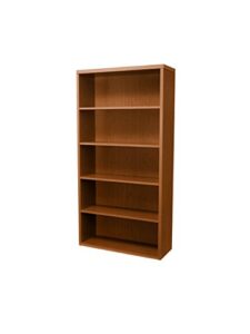 hon valido 11500 series bookcase, 5 shelves, 36 w by 13-1/8 d by 71 h, bourbon cherry