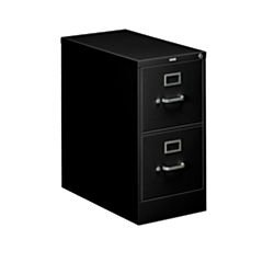 hon 2-drawer office filing cabinet - 310 series full-suspension letter file cabinet, 26.5"d, black (h312)