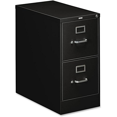 HON 2-Drawer Office Filing Cabinet - 310 Series Full-Suspension Letter File Cabinet, 26.5"D, Black (H312)