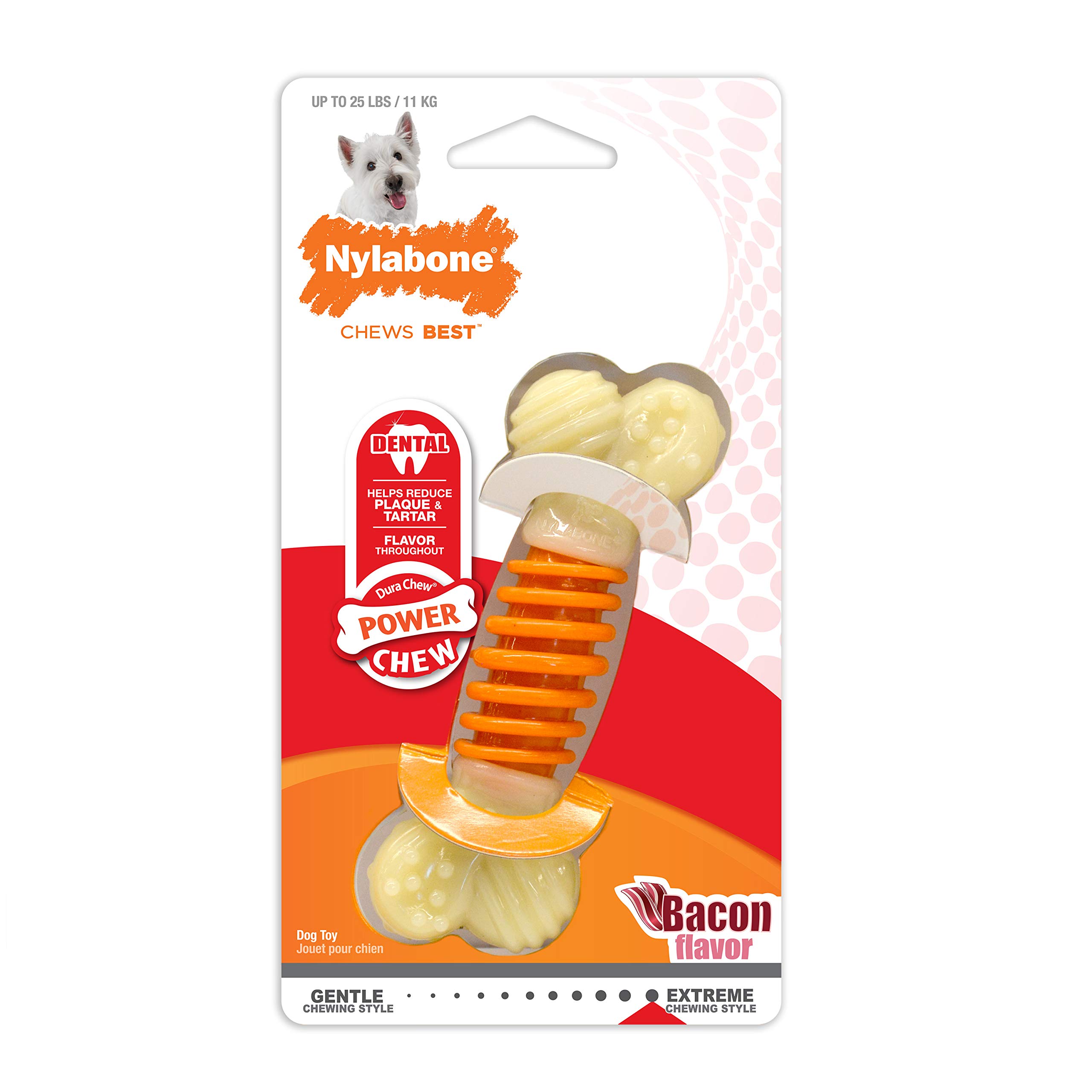 Nylabone PRO Action Dental Power Chew Durable Dog Toy Small - Up to 25 lbs.