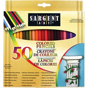 sargent art 09338000912 pencils, 50 count (pack of 1), multicolor