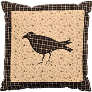 vhc brands kettle grove 10 x 10 crow country primitive throw pillow, set of 1
