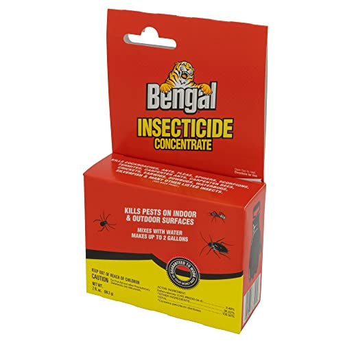 Bengal Insecticide Concentrate, Indoor and Outdoor Insect Killer, Makes 2 Gallons, 2 Oz. Liquid Concentrate