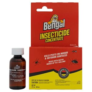 Bengal Insecticide Concentrate, Indoor and Outdoor Insect Killer, Makes 2 Gallons, 2 Oz. Liquid Concentrate