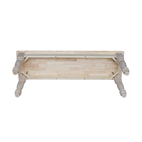 International Concepts Farmhouse Bench, Unfinished