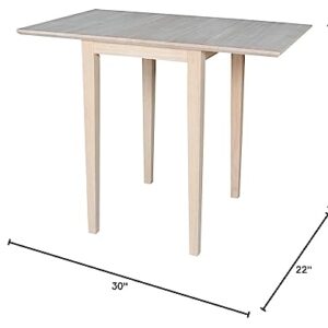 International Concepts Small Drop-leaf Table, Unfinished