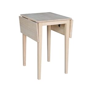 International Concepts Small Drop-leaf Table, Unfinished