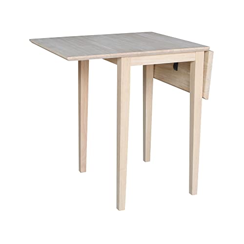 International Concepts Small Drop-leaf Table, Unfinished