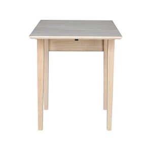 International Concepts Small Drop-leaf Table, Unfinished