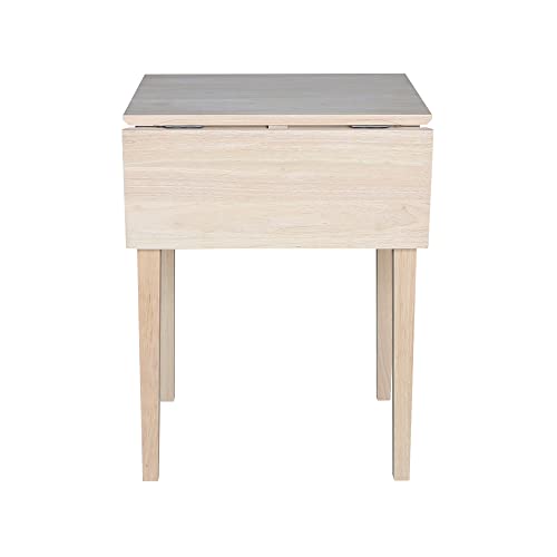 International Concepts Small Drop-leaf Table, Unfinished