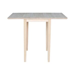 International Concepts Small Drop-leaf Table, Unfinished