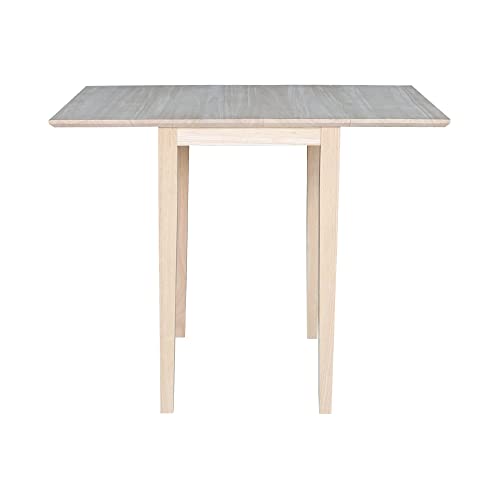 International Concepts Small Drop-leaf Table, Unfinished