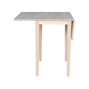 International Concepts Small Drop-leaf Table, Unfinished