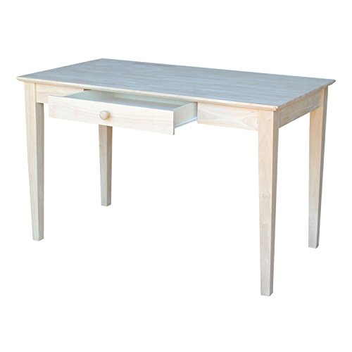 International Concepts Basic Desk with Drawer, Unfinished