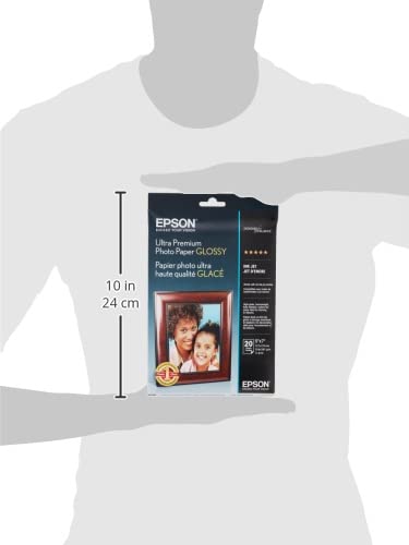 Epson Ultra Premium Photo Paper GLOSSY (5x7 Inches, 20 Sheets) (S041945)