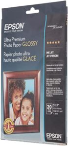 epson ultra premium photo paper glossy (5x7 inches, 20 sheets) (s041945)