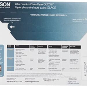 Epson Ultra Premium Photo Paper GLOSSY (5x7 Inches, 20 Sheets) (S041945)