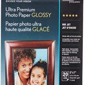 Epson Ultra Premium Photo Paper GLOSSY (5x7 Inches, 20 Sheets) (S041945)