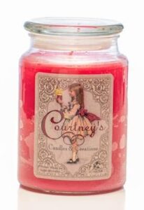 courtney's candles strawberry vanilla maximum scented 26oz large jar candle