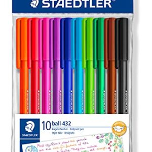 Staedtler Ballpoint Stick Pens, 43235MWP10TH