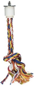 paradise 1/2 by 7-inch cotton preening knot chew toy, small