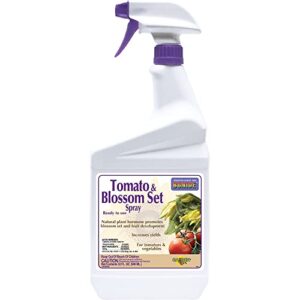 bonide tomato & blossom spray set, 32 oz ready-to-use, increases harvest of fruits & vegetables in home garden