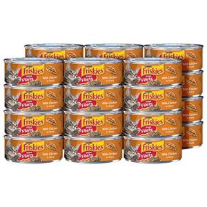 purina friskies gravy wet cat food, prime filets with chicken - (24) 5.5 oz. cans