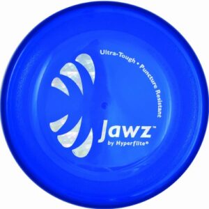hyperflite jawz dog flying disc - world's toughest training dog toy. best competition flying disc toy for pets, puncture resistant - 8.75 inch