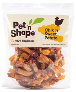 pet 'n shape sweet potato chews jerky dog treats - 1 pound