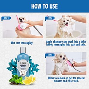 Veterinary Formula Solutions Snow White Shampoo for Dogs and Cats, 17 oz – Safely Remove Stains Without Bleach or Peroxide – Gently Cleanses, Deodorizes and Brightens White Coat – Fresh Scent