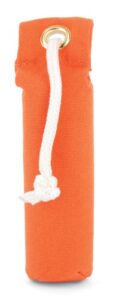 sportdog brand canvas dummies - hunting dog training tool - weighted bumper for easy throwing - readily holds game scent - floats - puppy - orange