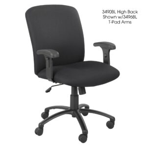 Safco 3490Bl Uber Series Big & Tall Swivel/Tilt High Back Chair Black