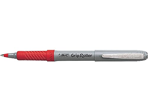 BIC Gre11rd Rollerball Pen, Fine Point, 0.7Mm, Red Ink