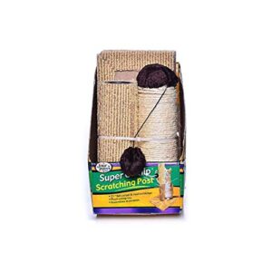 Four Paws Super Catnip Cat Scratching Post, Sisal and Carpet Scratching Post Brown 21 Inches Tall - Brown