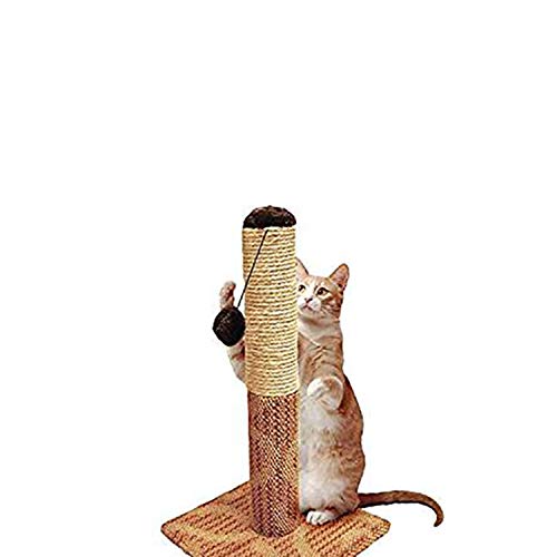 Four Paws Super Catnip Cat Scratching Post, Sisal and Carpet Scratching Post Brown 21 Inches Tall - Brown