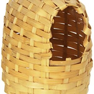 Prevue Pet Products BPV1155 Bamboo Covered Breeding Nest Hut for Birds, Large