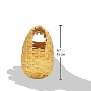 Prevue Pet Products BPV1155 Bamboo Covered Breeding Nest Hut for Birds, Large