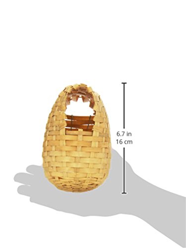 Prevue Pet Products BPV1155 Bamboo Covered Breeding Nest Hut for Birds, Large