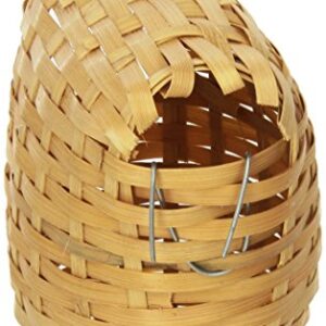 Prevue Pet Products BPV1155 Bamboo Covered Breeding Nest Hut for Birds, Large