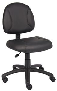 boss office products posture task chair, no arms, black