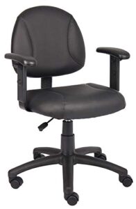 boss office products posture task chair with adjustable arms in black