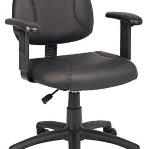 Boss Office Products Posture Task Chair with Adjustable Arms in Black