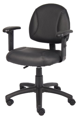 Boss Office Products Posture Task Chair with Adjustable Arms in Black